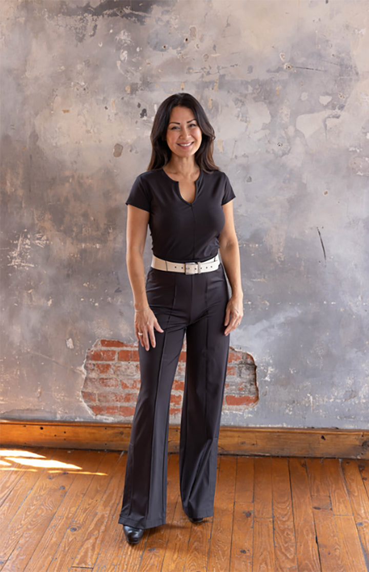 Wide Leg Side Slit Pant – Renee-John