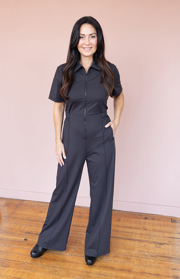 PLAIN JANE HOMME 黒トレーナーユニセックス JC Jumpsuit – Renee-John
